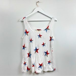 Cupio Patriotic Stars Women’s Tank Top red, White, And Blue Size Medium
